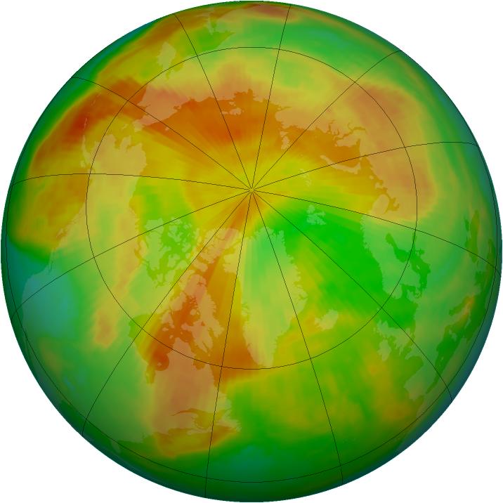 Arctic ozone map for 30 April 2000